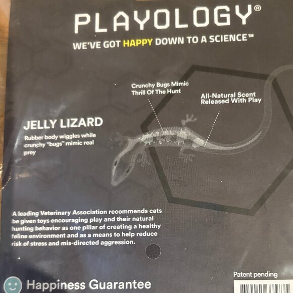 Playology Cat Toys, Catnip Infused, See-through Jelly Lizards.  New, unopened - Picture 2 of 2